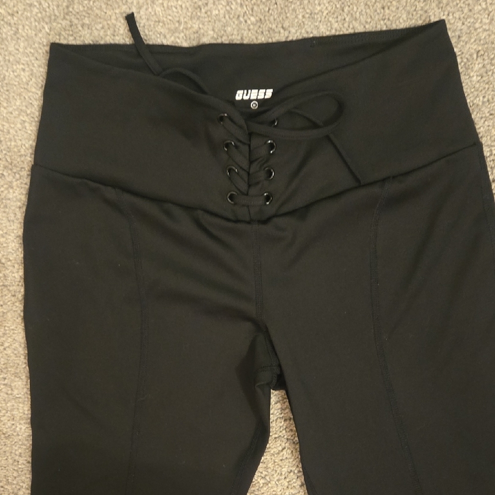 Guess Black Lace-Up Pants